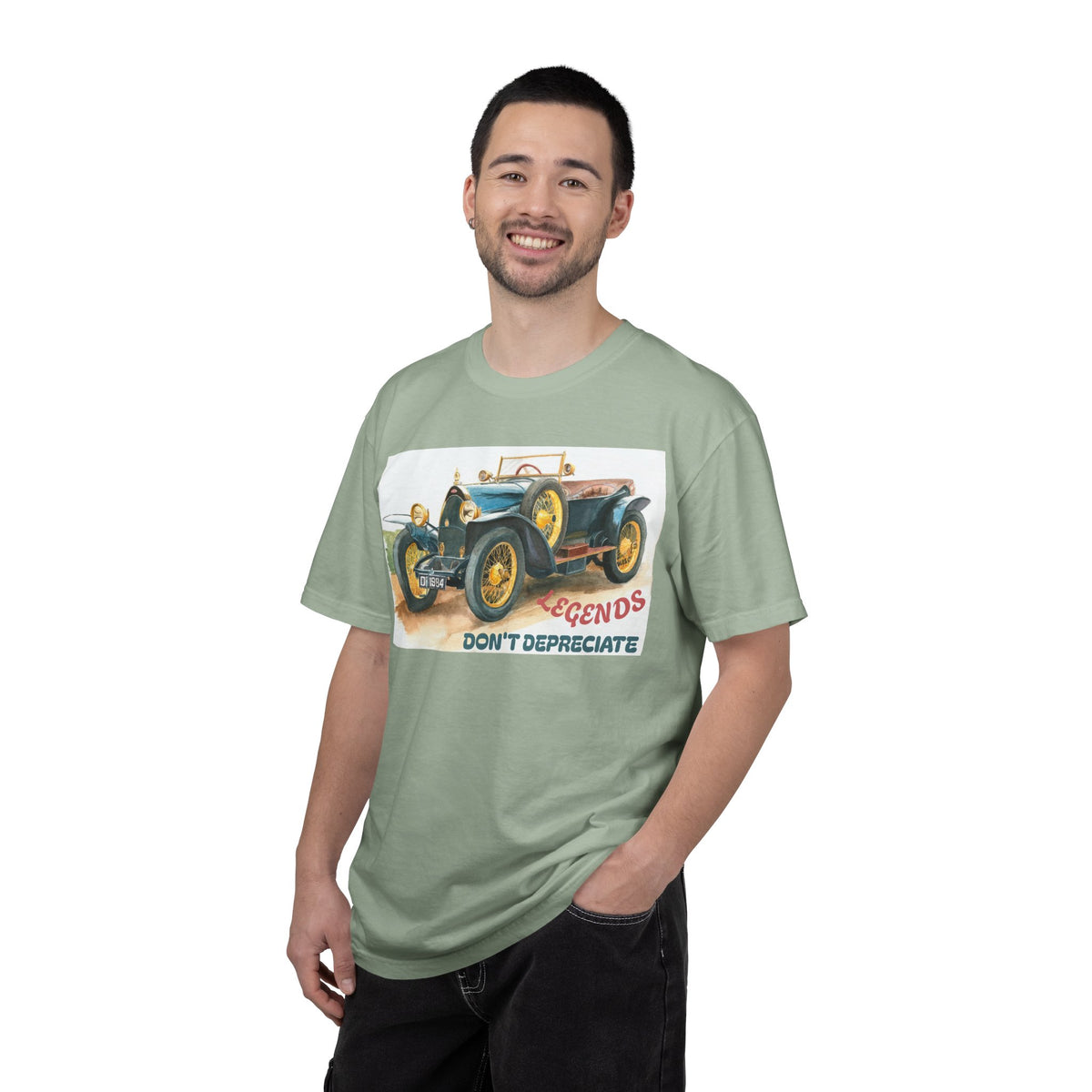 Vintage Car T‑Shirt — “Legends Don’t Depreciate” Classic Auto Graphic Tee