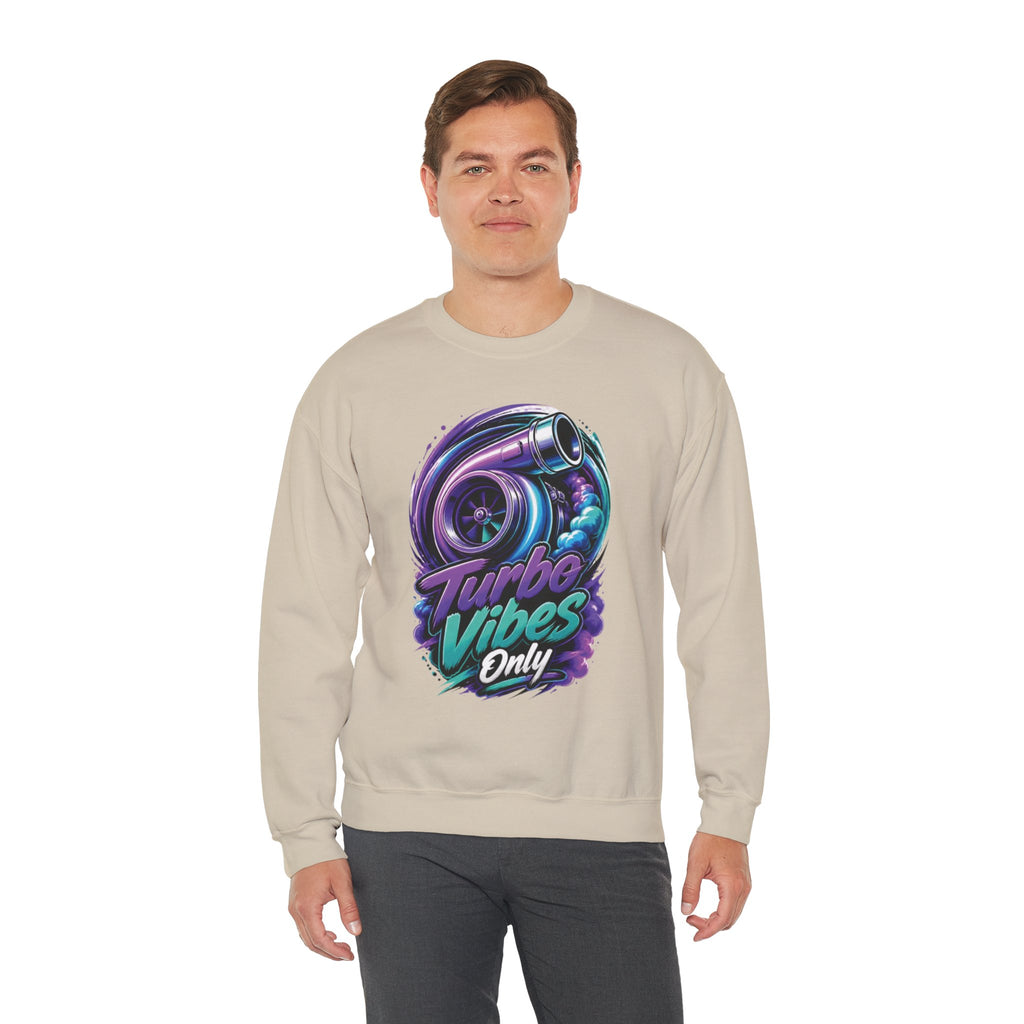 Crewneck Sweatshirt — Turbo Vibes Only Performance Graphic