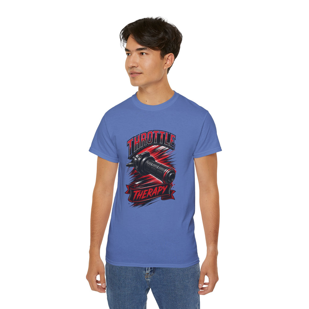 Throttle Therapy Tee – Motorcycle Spark Plug Racing T‑Shirt