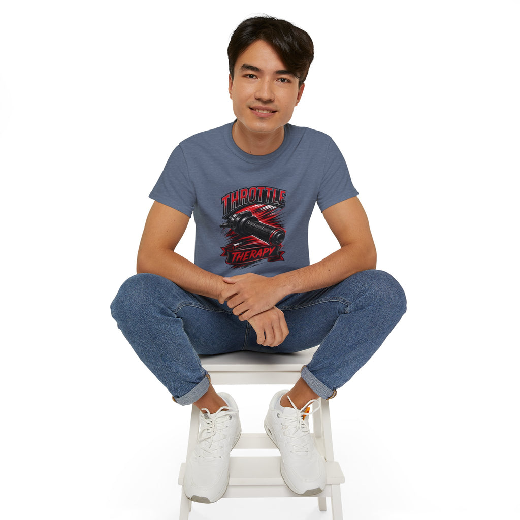 Throttle Therapy Tee – Motorcycle Spark Plug Racing T‑Shirt
